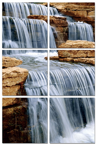 Waterfall Poliptych - California Wall Art
 - 1